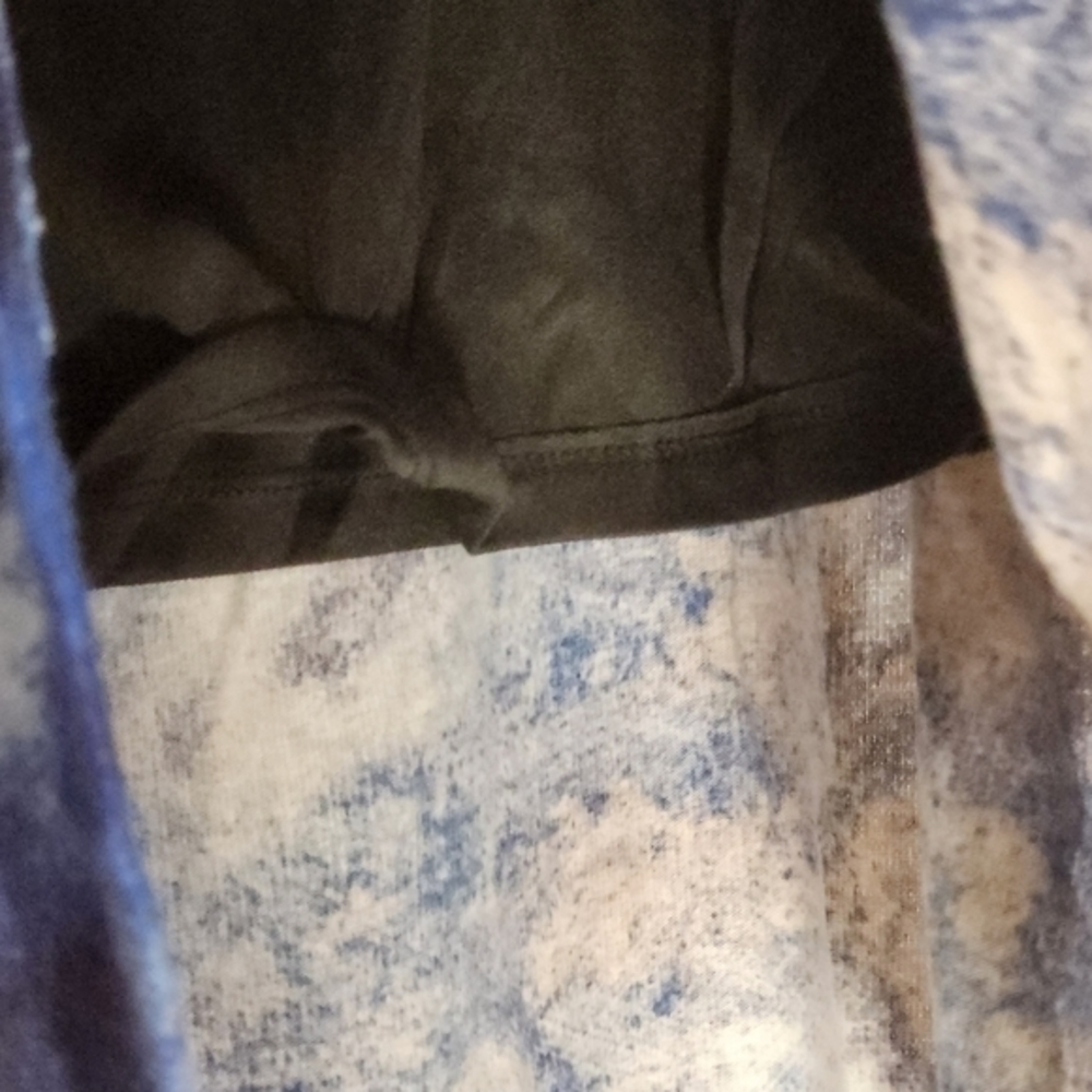 NWT Robert Louis Pull-on Lined Blue Black Skirt, tie dye - Picture 3 of 5